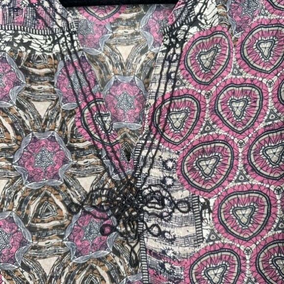 Apt 9 Floral Blouse Embroidered V Neck Long Sleeve Paisley Sheer Boho Size 2X - Picture 9 of 12